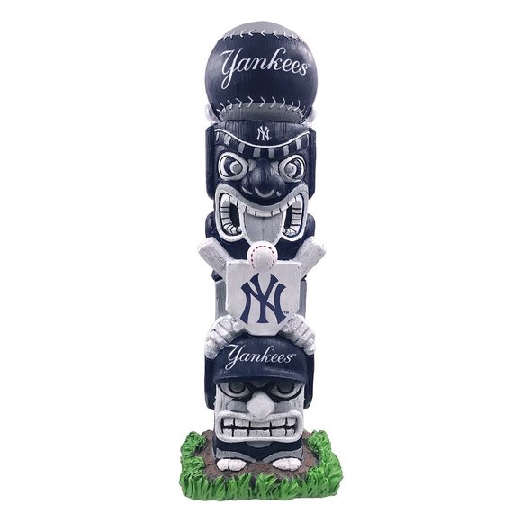 New York Yankees 16" MLB Tiki Face Totem Pole Statue Indoor/Outdoor